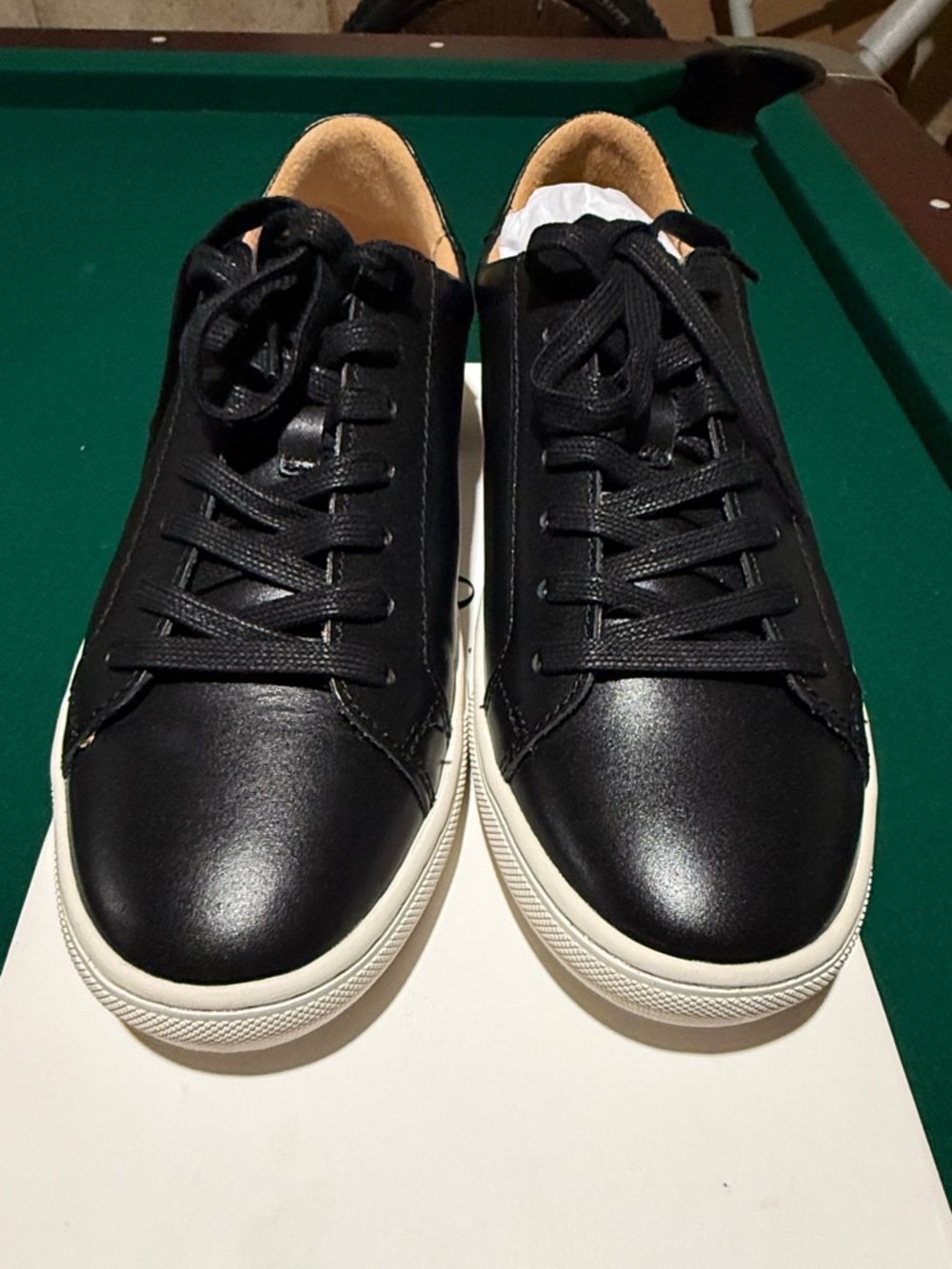 Quince Black Leather Low-Top Sneakers with White Soles - Picture 5 of 7